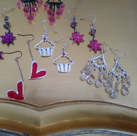 Pink & Red Earring Bundle - Picture 2 of 3